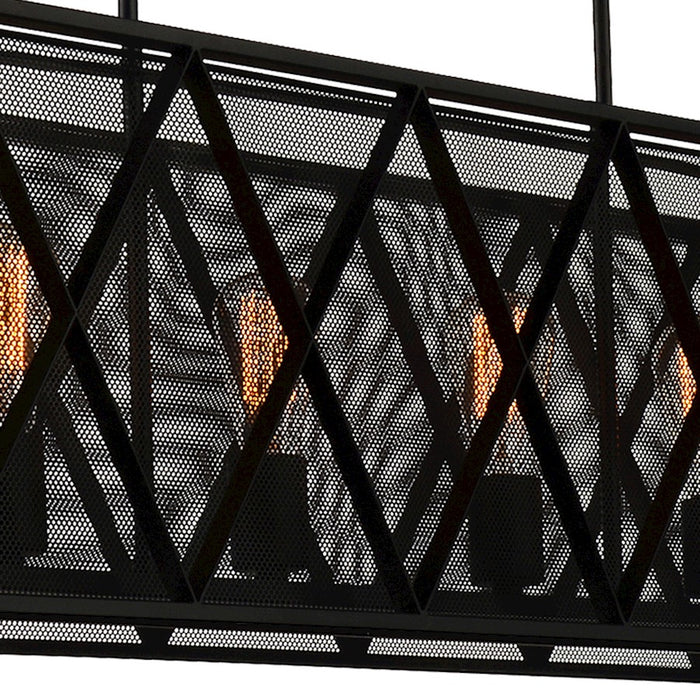 CWI Lighting Tapedia 6 Light Up Chandelier, Black