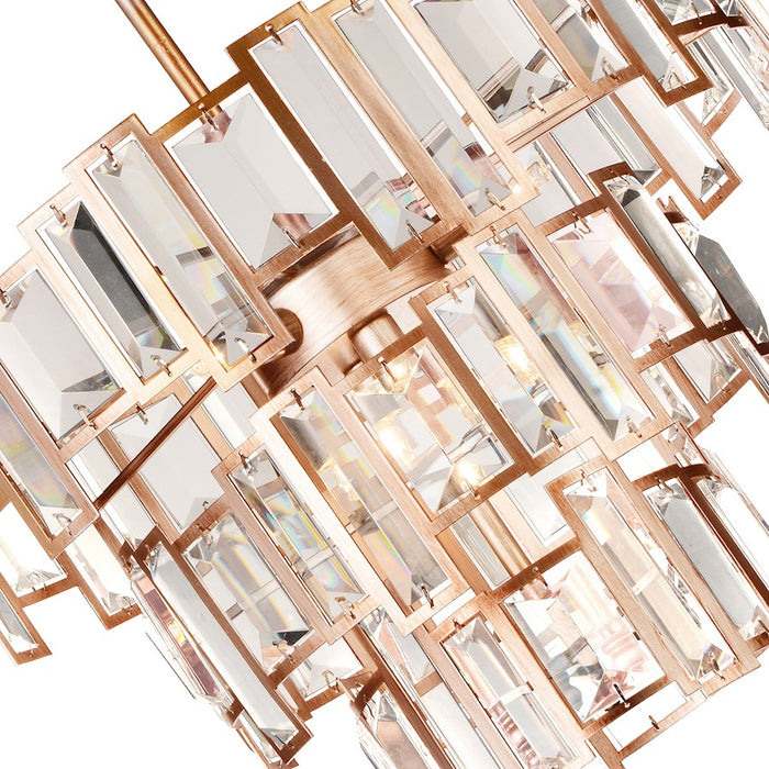 CWI Lighting Quida 5 Light Down Chandelier, Champagne