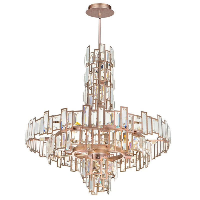 CWI Lighting Quida 18 Light Down Chandelier, Champagne