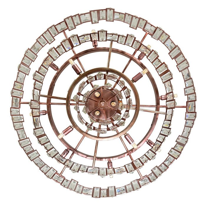 CWI Lighting Quida 18 Light Down Chandelier, Champagne