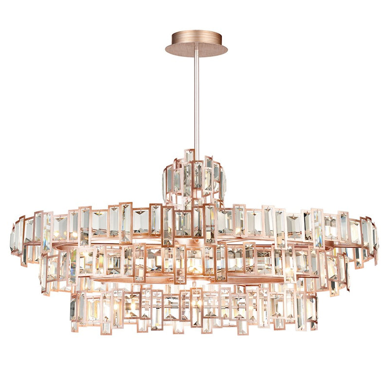 CWI Lighting Quida 21 Light Down Chandelier, Champagne