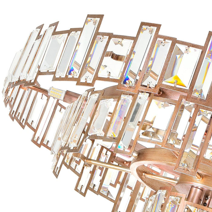 CWI Lighting Quida 21 Light Down Chandelier, Champagne