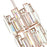CWI Lighting Quida 3 Light Down Chandelier, Champagne