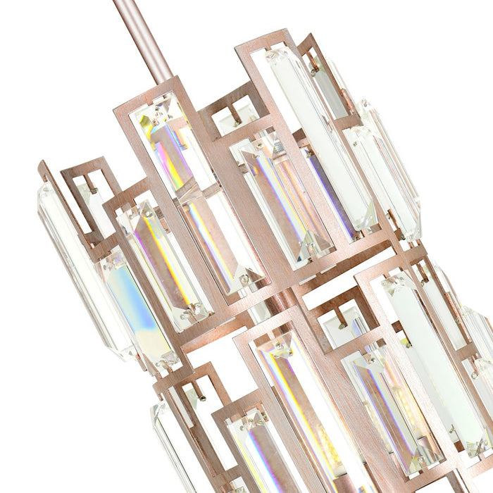 CWI Lighting Quida 3 Light Down Chandelier, Champagne