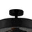 CWI Lighting Tigris 3 Light Drum Shade Flush Mount, Black