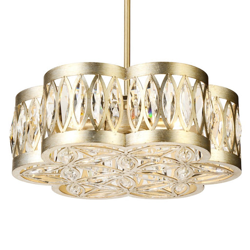 CWI Lighting Nova 6 Light Chandelier, Champagne