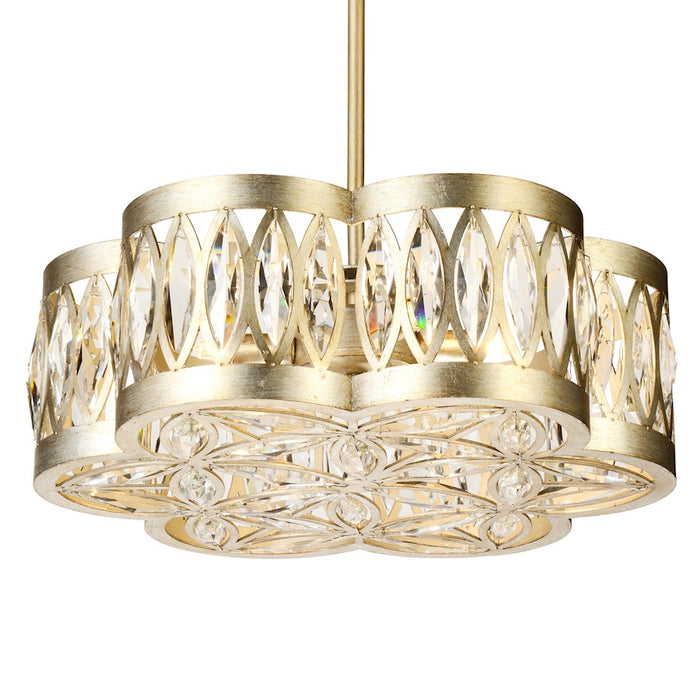 CWI Lighting Nova 6 Light Chandelier, Champagne
