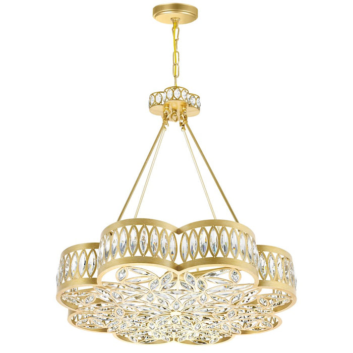 CWI Lighting Nova 8 Light Chandelier, Champagne