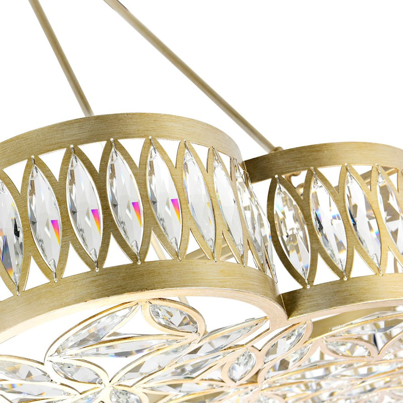CWI Lighting Nova 8 Light Chandelier, Champagne