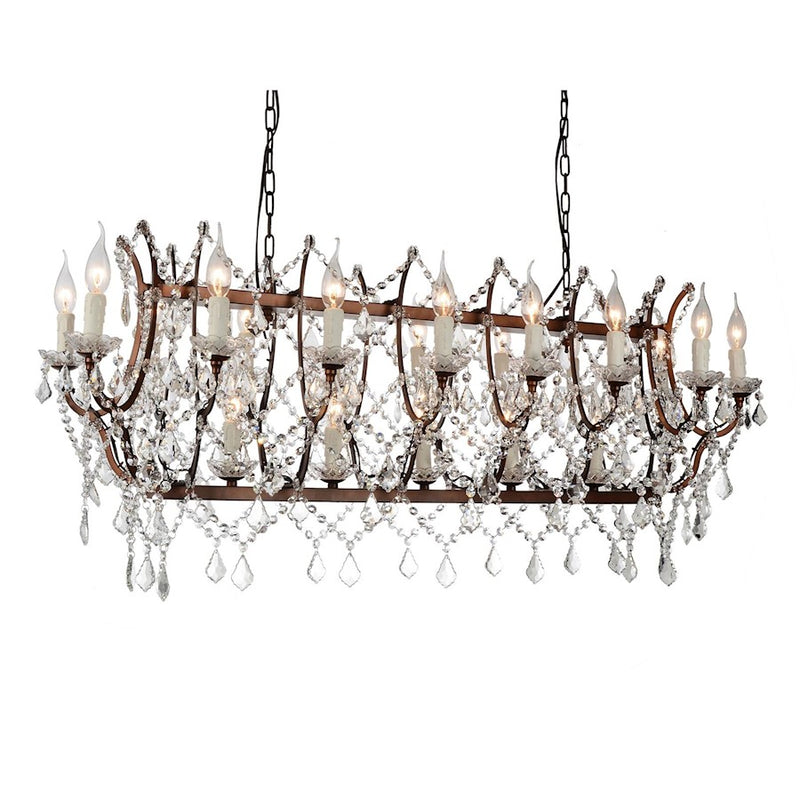 CWI Lighting Phraya 21 Light Up Chandelier, Light Brown