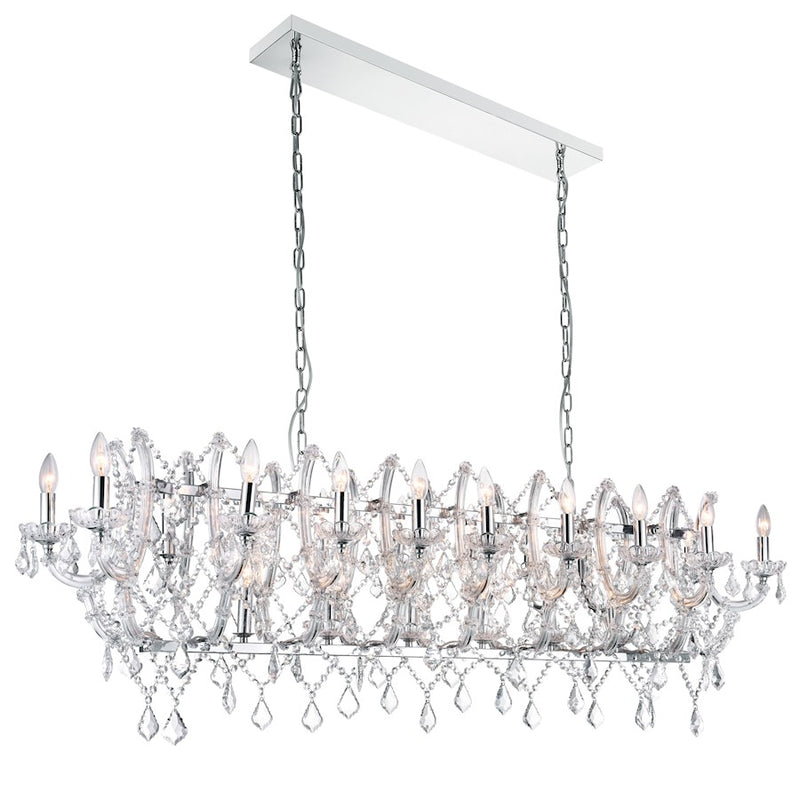CWI Lighting Aleka 24 Light Candle Chandelier, Chrome - 9910P58-24-601