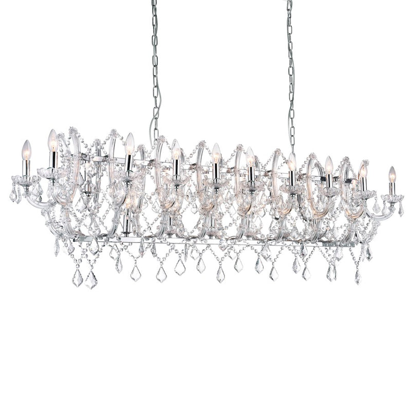 CWI Lighting Aleka 24 Light Candle Chandelier, Chrome
