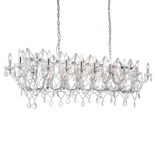 CWI Lighting Aleka 24 Light Candle Chandelier, Chrome