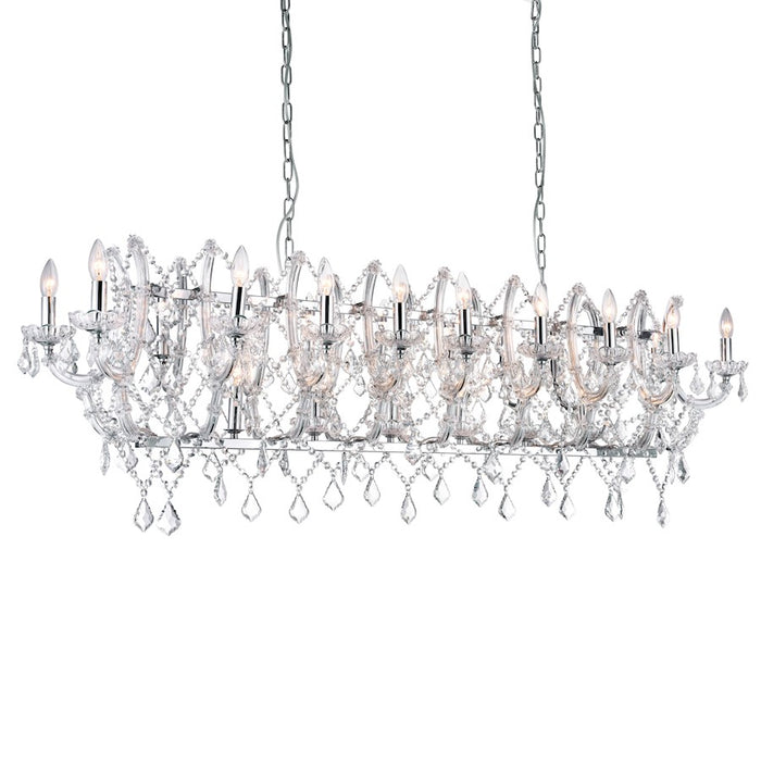 CWI Lighting Aleka 24 Light Candle Chandelier, Chrome
