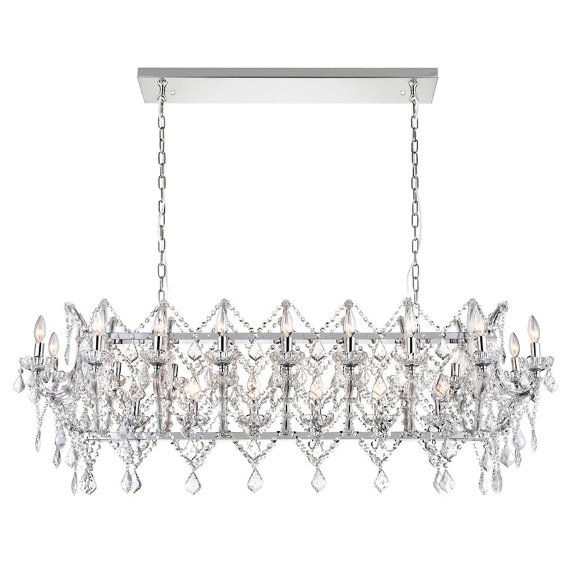 CWI Lighting Aleka 24 Light Candle Chandelier, Chrome