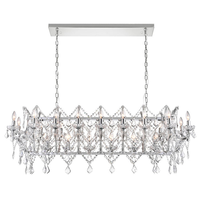 CWI Lighting Aleka 24 Light Candle Chandelier, Chrome