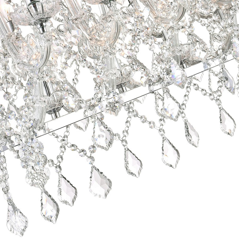 CWI Lighting Aleka 24 Light Candle Chandelier, Chrome