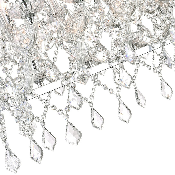 CWI Lighting Aleka 24 Light Candle Chandelier, Chrome