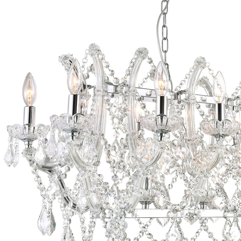 CWI Lighting Aleka 24 Light Candle Chandelier, Chrome