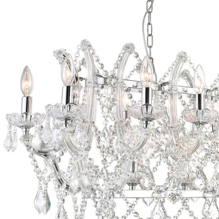 CWI Lighting Aleka 24 Light Candle Chandelier, Chrome