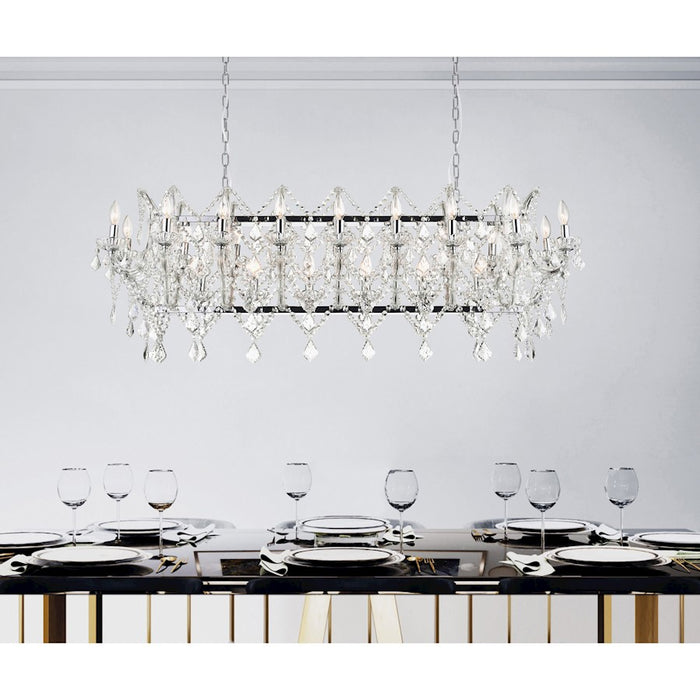 CWI Lighting Aleka 24 Light Candle Chandelier, Chrome