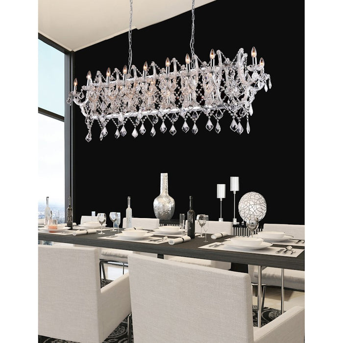 CWI Lighting Aleka 24 Light Candle Chandelier, Chrome