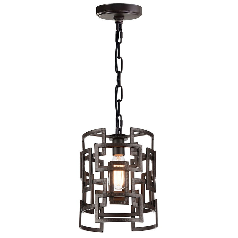 CWI Lighting Litani 1 Light Down Chandelier, Brown