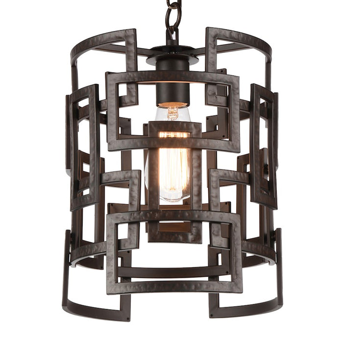 CWI Lighting Litani 1 Light Down Chandelier, Brown