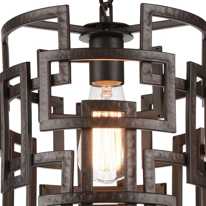 CWI Lighting Litani 1 Light Down Chandelier, Brown