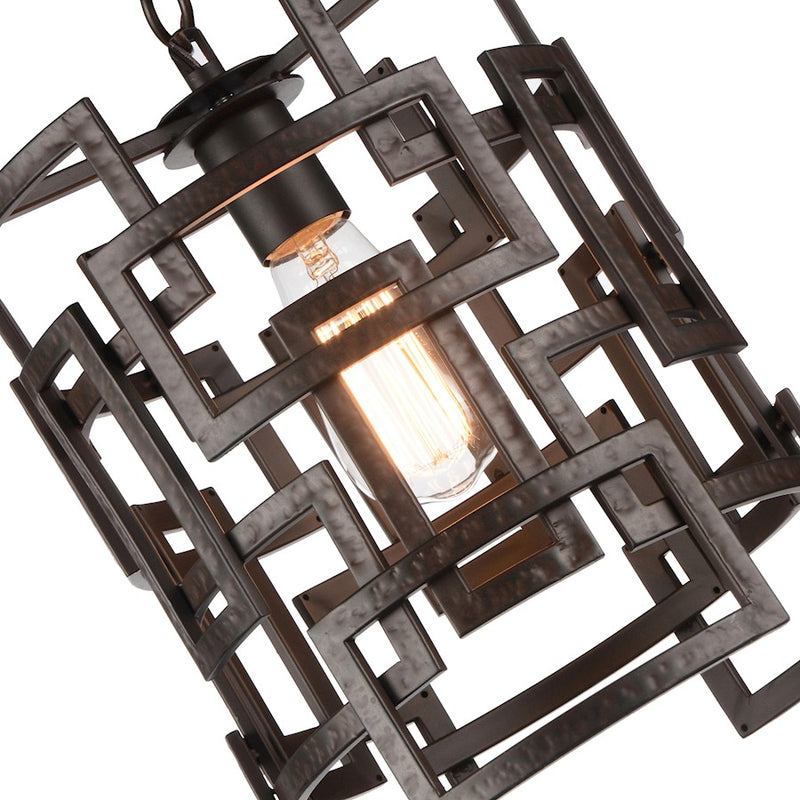CWI Lighting Litani 1 Light Down Chandelier, Brown