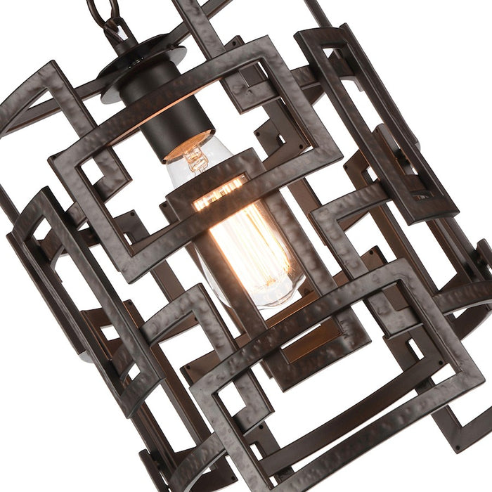CWI Lighting Litani 1 Light Down Chandelier, Brown