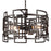 CWI Lighting Litani 3 Light Down Chandelier, Brown