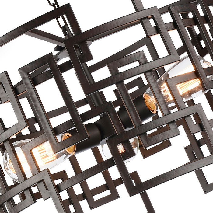 CWI Lighting Litani 3 Light Down Chandelier, Brown