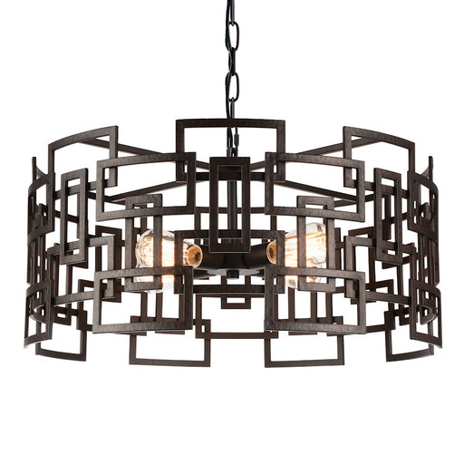CWI Lighting Litani 4 Light Down Chandelier, Brown