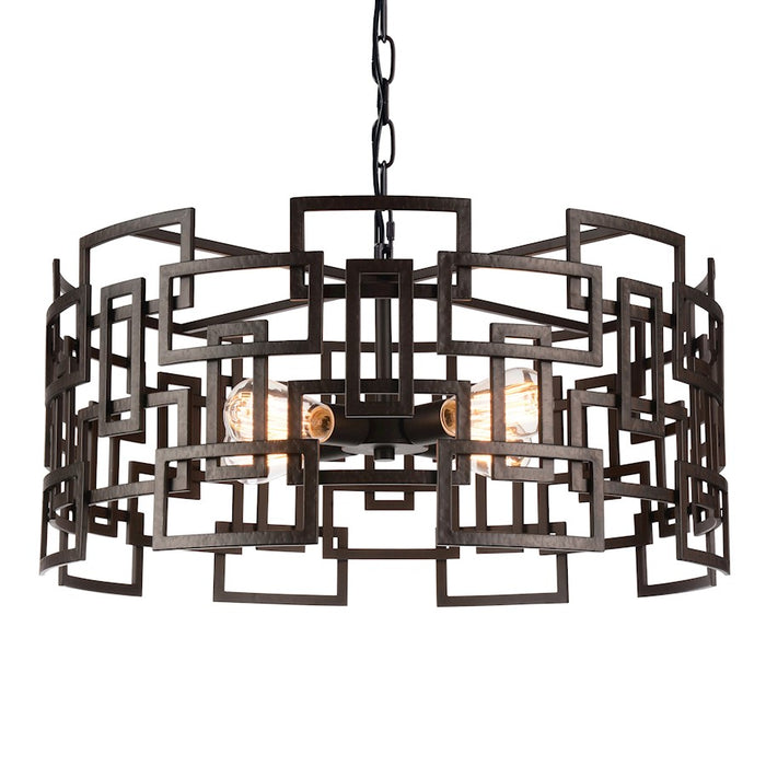 CWI Lighting Litani 4 Light Down Chandelier, Brown