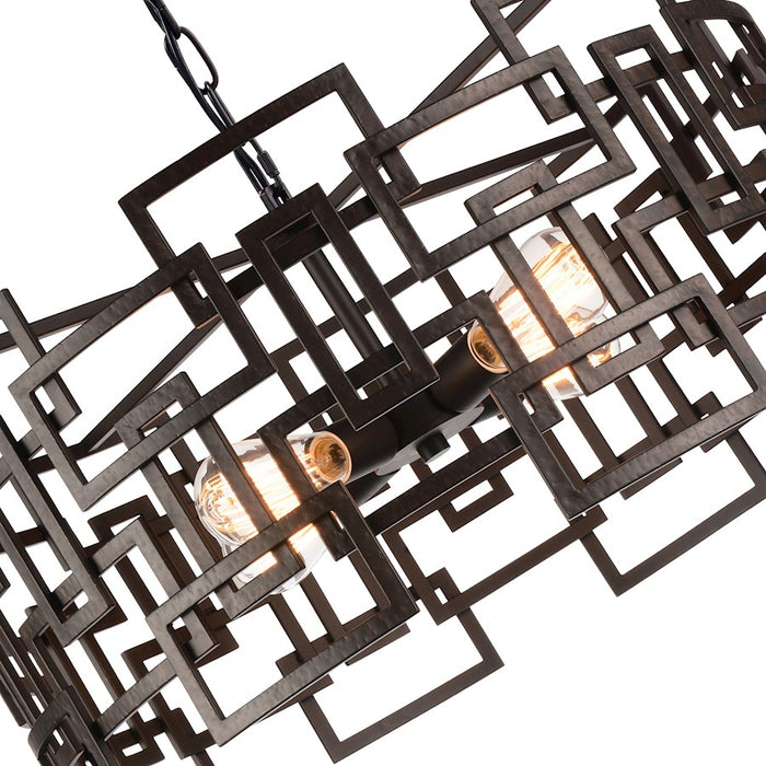 CWI Lighting Litani 4 Light Down Chandelier, Brown