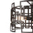 CWI Lighting Litani 4 Light Down Chandelier, Brown