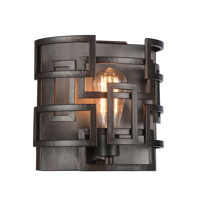 CWI Lighting Litani 1 Light Wall Light, Brown