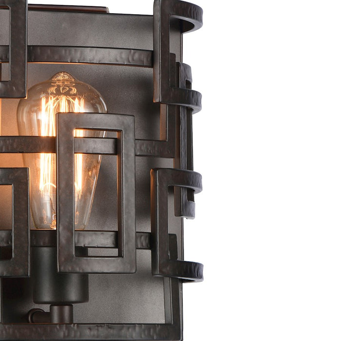 CWI Lighting Litani 1 Light Wall Light, Brown