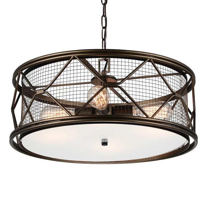 CWI Lighting Kali 4 Light Chandelier, Light Brown/Frosted