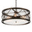 CWI Lighting Kali 4 Light Chandelier, Light Brown/Frosted