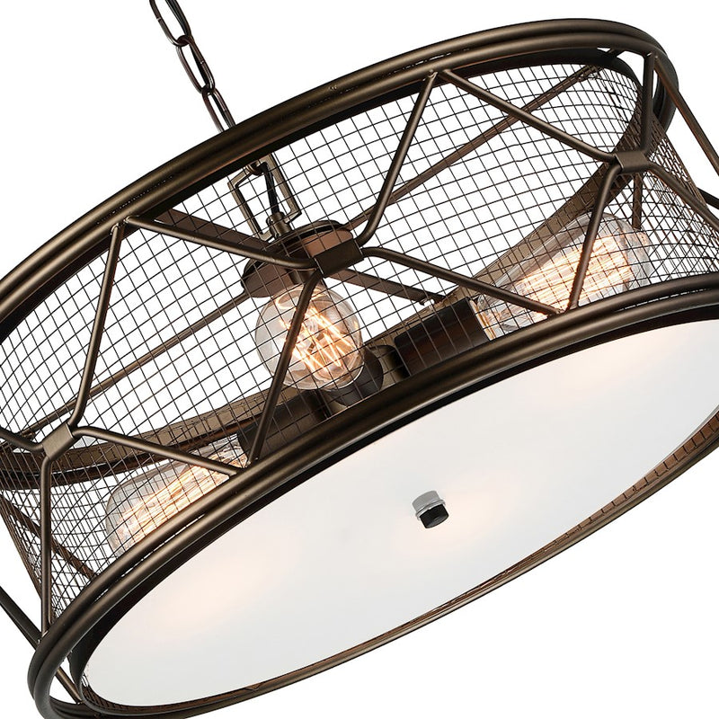 CWI Lighting Kali 4 Light Chandelier, Light Brown/Frosted