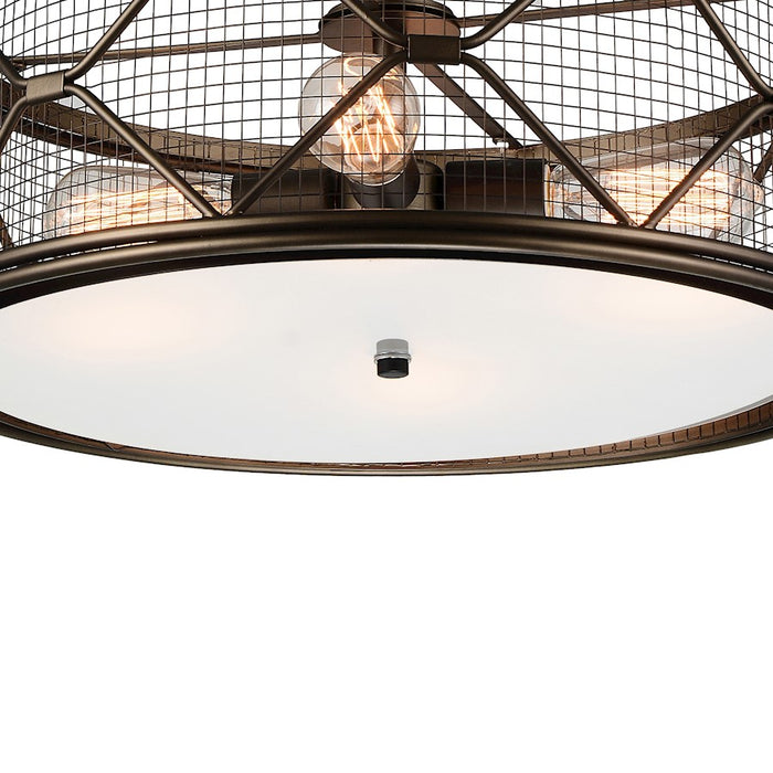 CWI Lighting Kali 4 Light Chandelier, Light Brown/Frosted