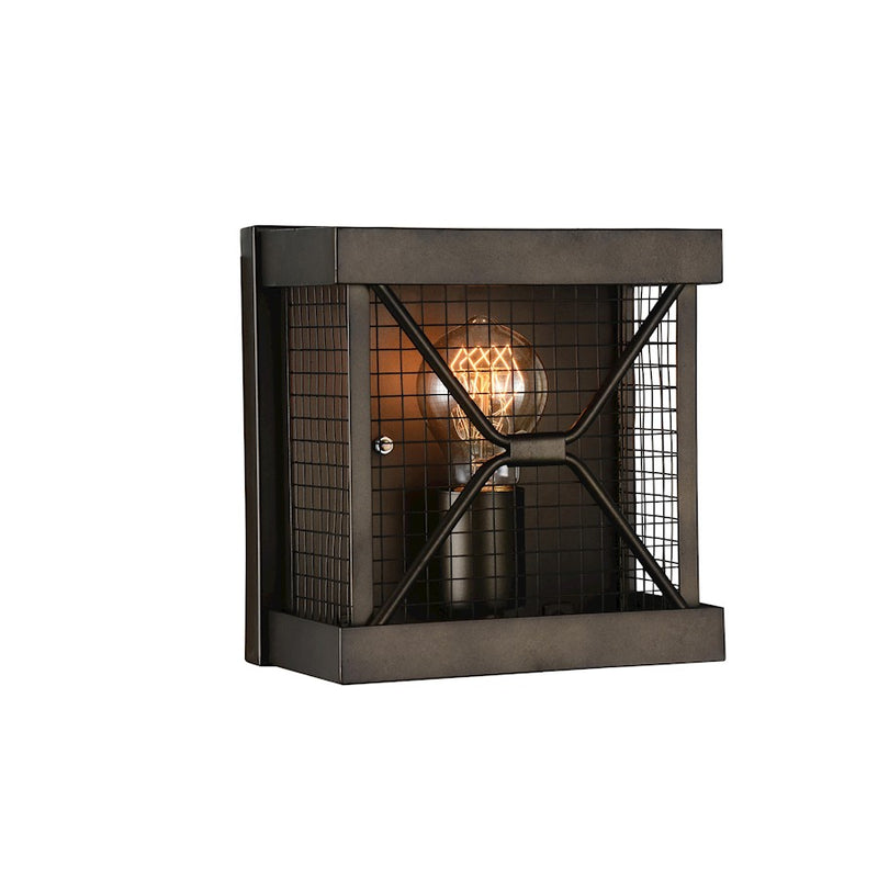 CWI Lighting Kali 1 Light Wall Light, Light Brown