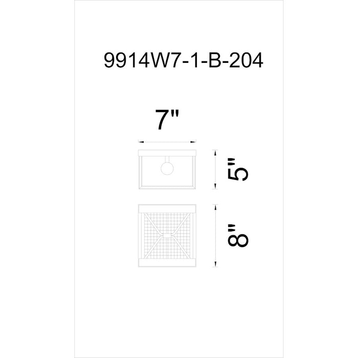 CWI Lighting Kali 1 Light Wall Light, Light Brown