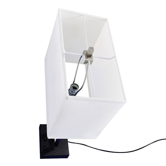 CWI Lighting Torren 1 Light Table Lamp, Satin Nickel
