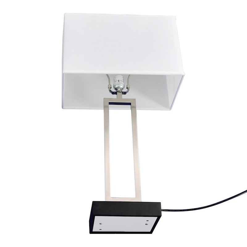 CWI Lighting Torren 1 Light Table Lamp, Satin Nickel