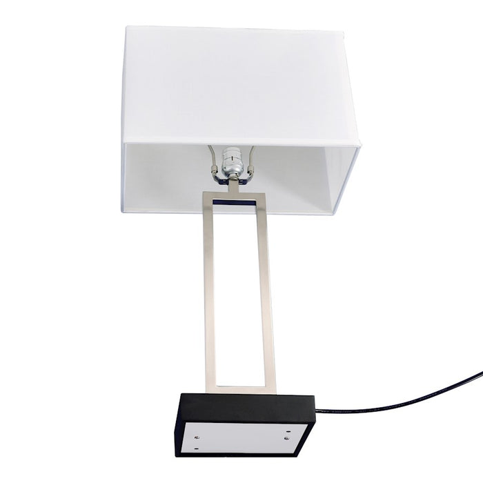 CWI Lighting Torren 1 Light Table Lamp, Satin Nickel