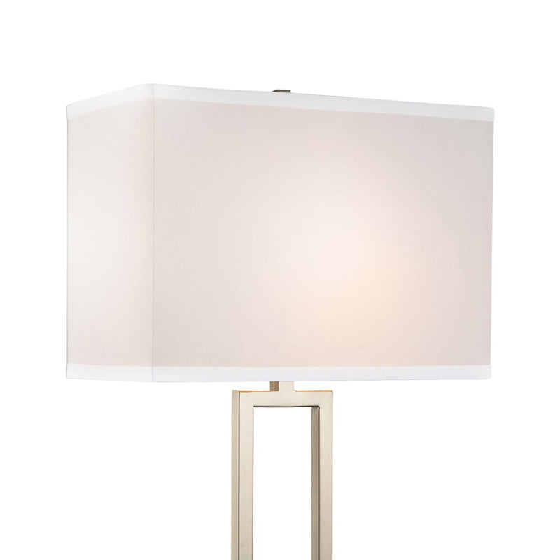 CWI Lighting Torren 1 Light Table Lamp, Satin Nickel
