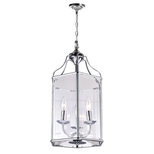 CWI Lighting Maury 3 Light Up Chandelier, Chrome/Clear